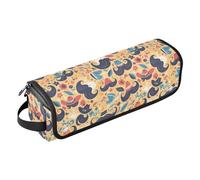 FRODOTGV Borsa da viaggio vintage Mandala da donna, grande, con tappetino in ferro per piastre e asciugacapelli, Art Decor Baffi Pattern Retro Felice Festa del Papà, 1 Size
