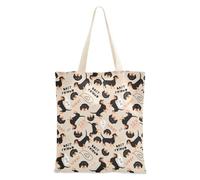 FRODOTGV Borsa in Tela Tote Bassotto Dreams Of A Bone, Borsa Tote Bag Plain Medium Canvas, Borsa Regalo in Tela, Borsa della Spesa, Bassotto Sogni di un Osso, 1 Size