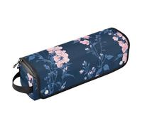 FRODOTGV Borsa per attrezzi per capelli caldi con narcisi rustici turchese con tappetino rimovibile resistente al calore da donna essenziale stoccaggio impermeabile ferro arricciacapelli custodia da