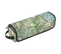 FRODOTGV Borsa per attrezzi per capelli da donna, fiori primaverili, cactus, delphinium, amaryllis, verde salvia, impermeabile, organizer da viaggio per ferri da stiro, piastre e arricciature, 04, 1