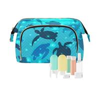 FRODOTGV Borsa per il trucco blu della Giornata mondiale delle tartarughe di maggio, grande borsa per il trucco, borsa leggera per cambio monete da, Giornata mondiale delle tartarughe maggio blu, 1