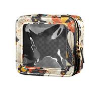 FRODOTGV Borsa per il trucco con ancore e corde, con cerniera, per la cura della pelle, contenitori per cosmetici, per ragazze e donne, Mardi Gra Con Giglio Francese, Taglia unica