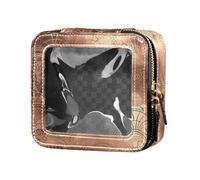 FRODOTGV Borsa per il trucco trasparente con trifoglio senza cuciture Happy St carina piccola borsa per il trucco per ragazze donne contenitori cosmetici con cerniera sacchetti per la cura della pelle