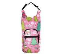 FRODOTGV Borsa portabottiglie isolata salvaspazio con Babbo Natale, per bottiglie d'acqua da 50 ml, 61 g, 91 g, 100 ml
