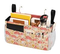 FRODOTGV Borsa portaoggetti a forma di fungo Safari, design senza cuciture, con grandi tasche e portabottiglie per accessori per letto a castello, dormitorio