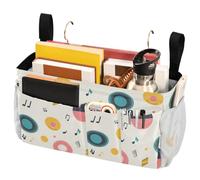 FRODOTGV Borsa portaoggetti classica reggae colorata da comodino con grandi tasche e portabottiglie da appendere, organizer per letti a castello e ospedale, sponde del letto