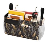FRODOTGV Borsa portaoggetti da comodino, con grandi tasche e portabottiglie per casa, dormitorio, cuccetta