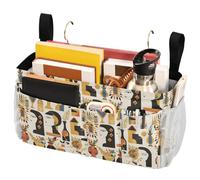 FRODOTGV Borsa portaoggetti da comodino con tasche da appendere borse organizer per libri, telefoni cellulari, chiavi, bottiglia d'acqua Il tema dell'antica Grecia