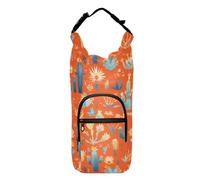 FRODOTGV Borsa termica per bottiglie d'acqua con tracolla, per bottiglie d'acqua, con cinghia, adatta a bottiglie da 60/61/91/1134 ml, Cactus Orange, 1 size, Claasico