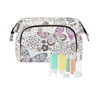 FRODOTGV Borse cosmetiche di viaggio della borsa dei cosmetici grandi borse cosmetiche essenziali cosmetiche per le farfalle di volo della borsa, Farfalle Volanti, 1 Size