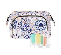 FRODOTGV Borse cosmetiche, Mandala modello colorato luminoso, borsa cosmetica di viaggio, borsa impermeabile della moneta delle donne grande capacità, Motivo mandala colorato luminoso, 1 Size