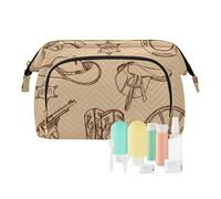 FRODOTGV Borse cosmetiche, Wild West Scozia Occidentale, Viaggio Trucco Borse, Impermeabile Donne Contanti Portafoglio Custodie per Carte Organizz, Selvaggio West Scozia occidentale, 1 Size