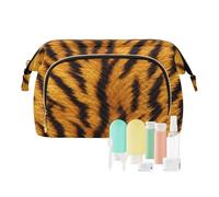 FRODOTGV Borse da toilette Trucco Borse Per Le Donne Leggero Astratto Tigri Texture Pelliccia Giallo Trucco Organizzatore Cambiamento Borsa, Astratto Tigri Pelliccia Texture Giallo, 1 Size