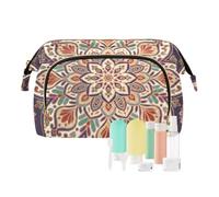 FRODOTGV Borse da viaggio impermeabili senza cuciture del mandala del modello delle borse di viaggio per il cosmetico di viaggio della borsa di periodo, Seamless Pattern Mandala, 1 Size