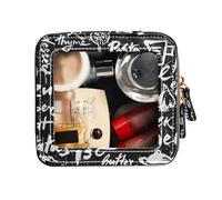 FRODOTGV Borse da viaggio per articoli da toeletta trasparente mini borsa per trucco chef pancetta nera e bianca borse cosmetiche organizer, Chef Pancetta Bianco E Nero, 1 Size