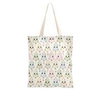 FRODOTGV Borse di tela casual con alberi di freccia rossa verde crema di Natale per ragazza borsa quotidiana con manici, Alberi Di Natale Crema Pastello Cartoon, Taglia unica