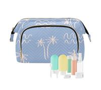 FRODOTGV Borse per il trucco Borse da viaggio per le donne leggero alberi di fiume senza soluzione di continuità organizzatori chiave borsa cambiamento, Fiume Alberi Senza Cuciture, 1 Size