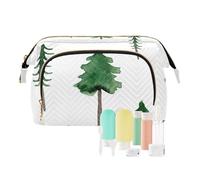 FRODOTGV Borse per il trucco Capacità Borsa cosmetica da viaggio Portatile Profondo Personalizzato Abete Abete Modello Acquerello Donne Viaggio Borsa, Deep Abete Abete Abete Modello Acquerello, 1 Size