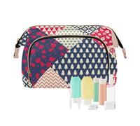 FRODOTGV Borse per il trucco con elementi invernali Mix and Match Zipper Cosmetic Bag Makeup Jewelry Travel Toiletry, Elementi invernali Mix And Match, 1 Size
