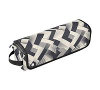 FRODOTGV Botanical Green Tigers - Borsa da viaggio da donna, impermeabile, a doppio strato, con cuscinetto resistente al calore, per piastra e asciugacapelli piatto, Strisce bianche e nere., 1 Size