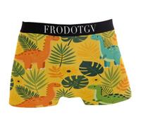 FRODOTGV Boxer da uomo, tessuto morbido traspirante, simpatici dinosauri | Misto poliestere spandex, anti sfregamento, per allenamento in palestra