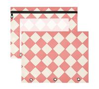 FRODOTGV Buste per raccoglitori a scacchiera con finestra trasparente, tasca a 3 fori per raccoglitori a 3 anelli, confezione da 2 articoli per la casa per studenti