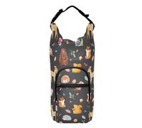 FRODOTGV Carino animali foreste bottiglia d'acqua Sling con tasca per telefono bottiglia d'acqua regolabile borsa per il trasporto di bottiglie d'acqua per escursioni adatta a bottiglie da 20/24/32/4