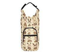FRODOTGV Carino Bunnys Bottiglia d'acqua Sling per camminare con cerniera Portabottiglie per Walking Bottle Water Holder Adatto 20/24/32/4 oz Bottiglie, Coniglietti carini, 1 size, Claasico