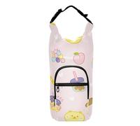 FRODOTGV Carino coniglio orso Candy Donut bottiglia d'acqua con borsa per il trasporto zaino con coulisse facile da trasportare con portabottiglie porta bottiglia d'acqua cintura per bottiglie da
