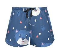 FRODOTGV Carino Little Cat Pattern Women Workout Pantaloncini, Pajama Bottoms Casual Esercise Yoga, S