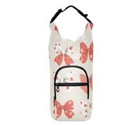 FRODOTGV Carino papillon rosso porta bottiglia d'acqua salvaspazio per passeggiate escursionismo bottiglia d'acqua zaino adatto per bottiglie da 20/24/32/4 oz
