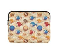 FRODOTGV Carino Puffer Hawaiian Fish Travel Laptop Bag Borsa Classica Computer Borse con Cerniera 33 Pollici 14 Pollici Lavoro Business