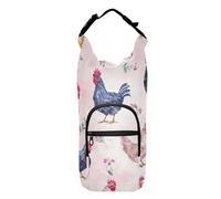 FRODOTGV Cartone animato Polli Rosa Sling Bag Bottiglia d'acqua Multi Size Carrier per Escursionismo Escursionismo Bottiglia di Acqua Zaino Adatto 20/24/32/4 oz Bottiglie