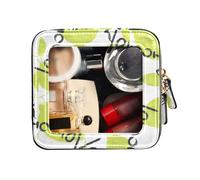 FRODOTGV Chiara borsa impermeabile di trucco, frutti verdi del limone della lime, organizzatore di cuoio di trucco della borsa da toilette, Frutti Di Limone Verde Lime, 1 Size