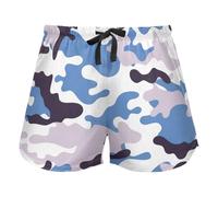 FRODOTGV Clover Leaves Green White Womens Pajama Shorts, Lounge Shorts con tasche Sport Allenamento Shorts, Motivo mimetico colorato blu, S