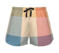 FRODOTGV Colorful Buffalo Check Plaid Pattern Women Workout Pantaloncini, Pajama Bottoms Casual Esercise Yoga,M