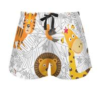 FRODOTGV Coloring Tropical Animals Pajama Bottoms Womens Lounge Shorts for Workout Gym Running, M
