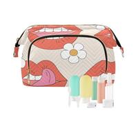 FRODOTGV Comic Labbra Femminili Pop Art Cosmetici Bag Borse Da Viaggio Impermeabile Per Le Donne Borsa Periodo Trucco Oggetti Personali, Comico Femminile Labbra Pop Art, 1 Size