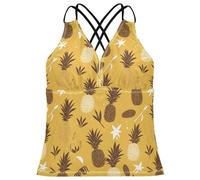 FRODOTGV Costume da bagno da donna con scollo a V ad asciugatura rapida, colorato, con fioritura liberty, Colorato Piccolo Liberty Blooming, L