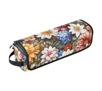 FRODOTGV Custodia da viaggio 2 in 1 con fiori autunnali, narcisi, anemoni, farfalle, api, terracotta, custodia da viaggio e tappetino resistente al calore, borsa organizer da viaggio per utensili