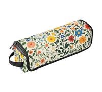 FRODOTGV Custodia da viaggio 2 in 1 con fiori autunnali, narcisi, anemoni, farfalle, api, terracotta, custodia da viaggio e tappetino resistente al calore, borsa organizer da viaggio per utensili