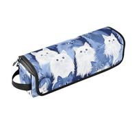 FRODOTGV Custodia da viaggio 2 in 1 per arricciacapelli, organizer per strumenti per capelli, portatile, per strumenti caldi, volumizzatori e styler, divertente gatto angora turco, blu navy, 1 Size