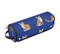 FRODOTGV Custodia da viaggio 2 in 1 per ferro arricciacapelli, chic, blu reale, custodia da viaggio per donne, custodia da viaggio portatile per straigheners, ferro arricciacapelli, asciugacapelli