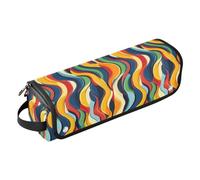 FRODOTGV Custodia da viaggio 2 in 1 per ferro arricciacapelli rosa con motivo Day Love Pandas per donne, grande organizer per strumenti per lo styling dei capelli con tappetino resistente al calore