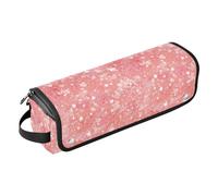 FRODOTGV Custodia da viaggio in ferro arricciacapelli da donna, impermeabile, resistente al calore, con cerniera, per ferri da stiro, piastre e piastre, Argento Glitter Pattern Brillante Scintille, 1