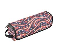 FRODOTGV Custodia da viaggio in ferro arricciacapelli da donna, impermeabile, resistente al calore, con cerniera, per ferri da stiro, piastre e piastre, Stelle e strisce., 1 Size