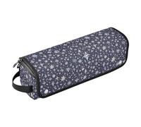 FRODOTGV Custodia da viaggio in ferro arricciacapelli da donna, impermeabile, resistente al calore, con cerniera, per ferri da stiro, piastre e piastre, Argento Glitter Texture Scintilla Argento, 1