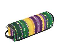 FRODOTGV Custodia da viaggio per ferro arricciacapelli 2 in 1, impermeabile, con tappetino resistente al calore, per utensili caldi e accessori per la cura dei capelli, Mardi Gras, 02, 1 Size
