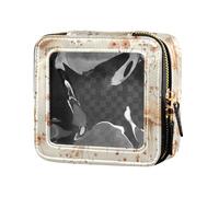 FRODOTGV Cute Aliens Head White Clear Mini Makeup Bag, 01, 1 Size