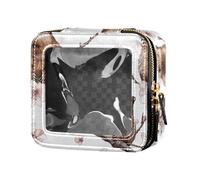 FRODOTGV Cute Aliens Head White Clear Mini Makeup Bag, 04, 1 Size